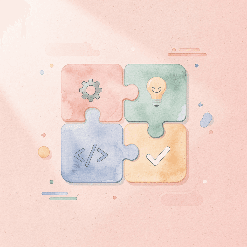 Puzzle pieces fitting together, representing how SAT score combines with other application elements