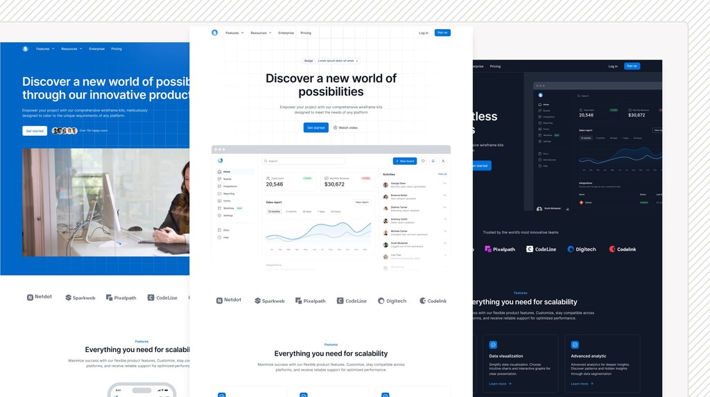 Landing page templates