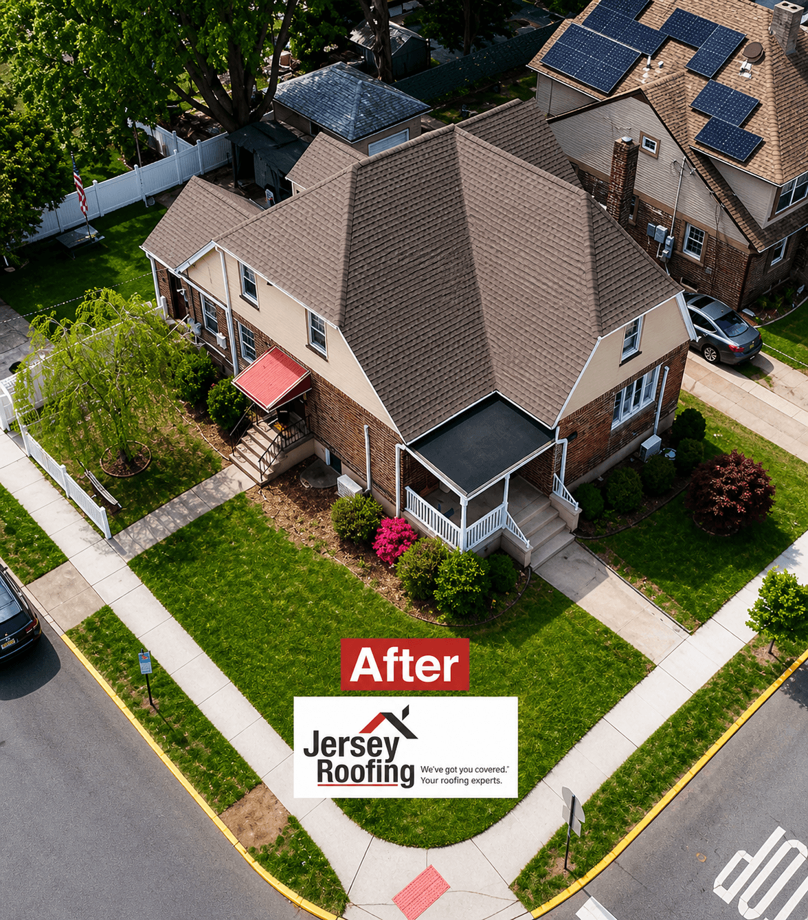 an after image of a residential roof installation