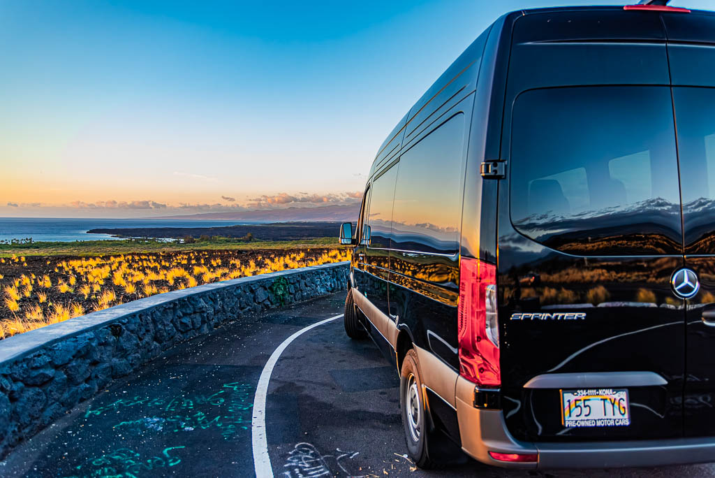 Black 12 Passenger Mercedes Sprinter for Rent