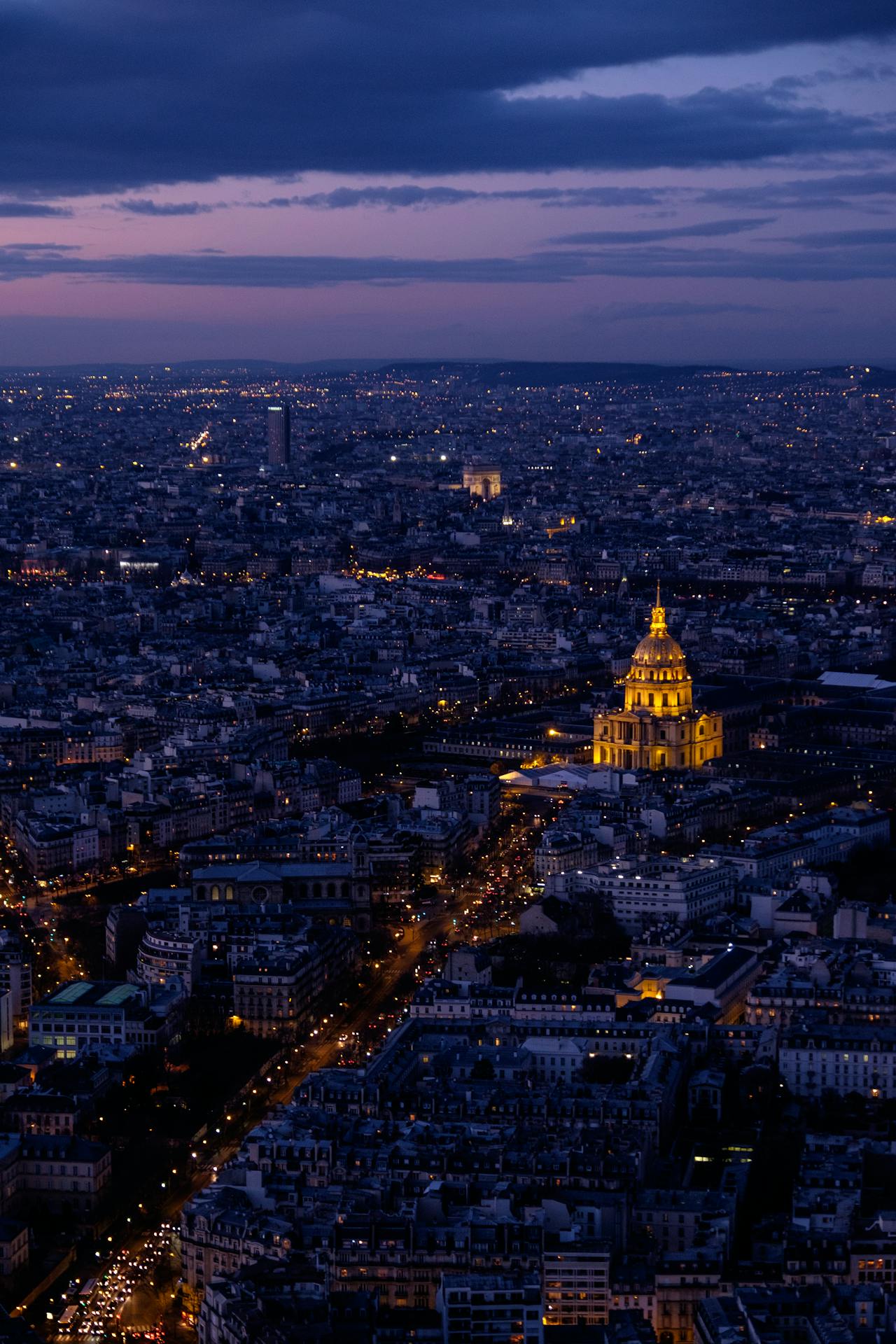 architectural photo of tower between buildings