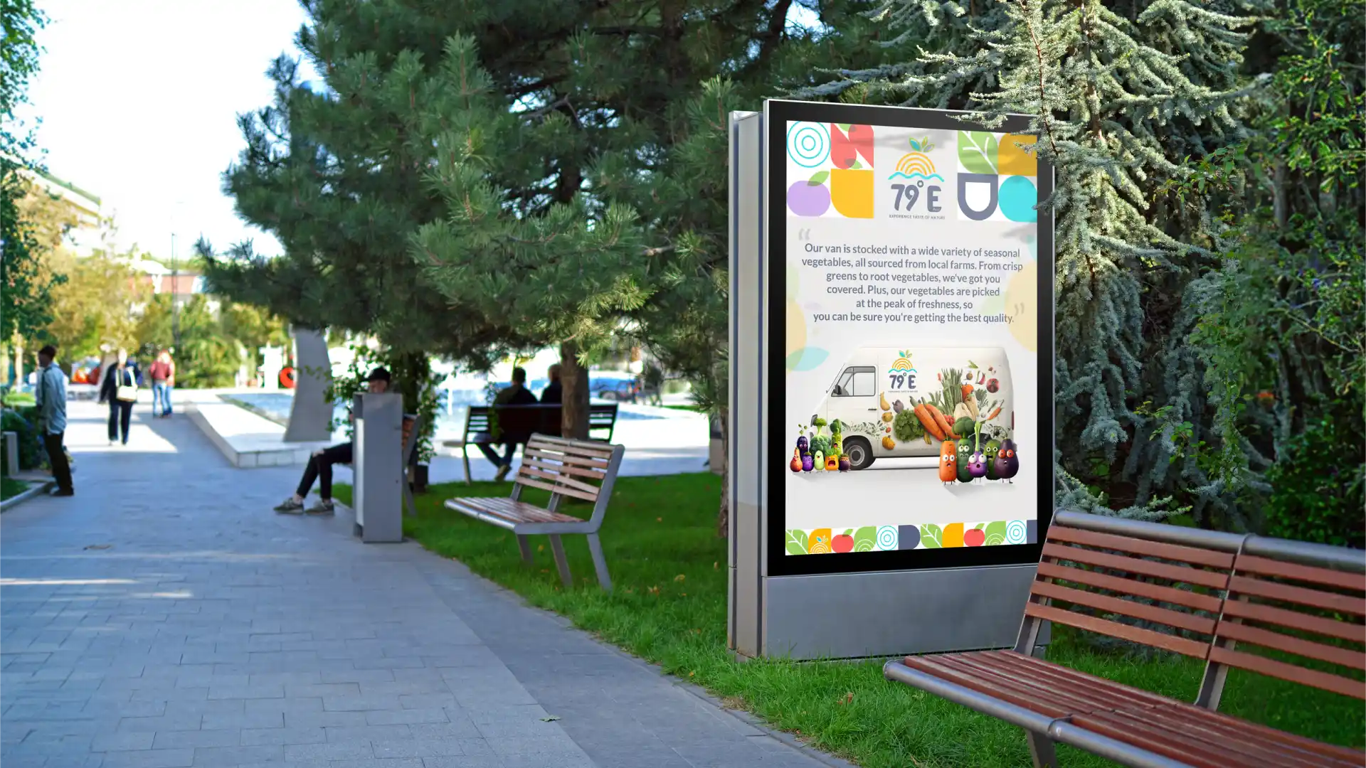 79e farm-to-store grocery delivery outdoor billboard advertisement