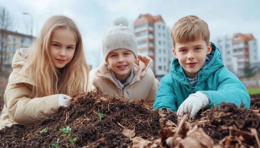 Children composting