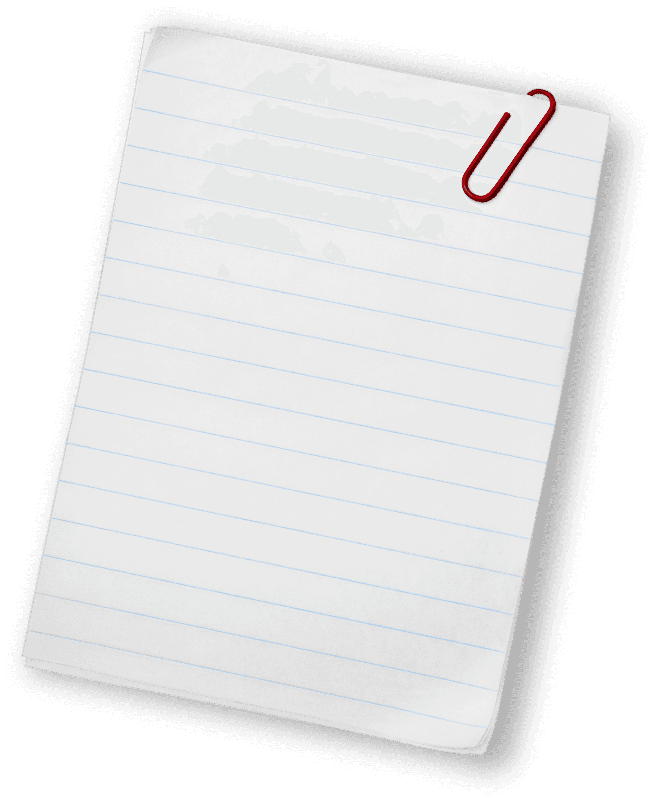 Paper held with paper clip