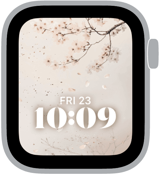 an apple watch face from the sakura dream collection