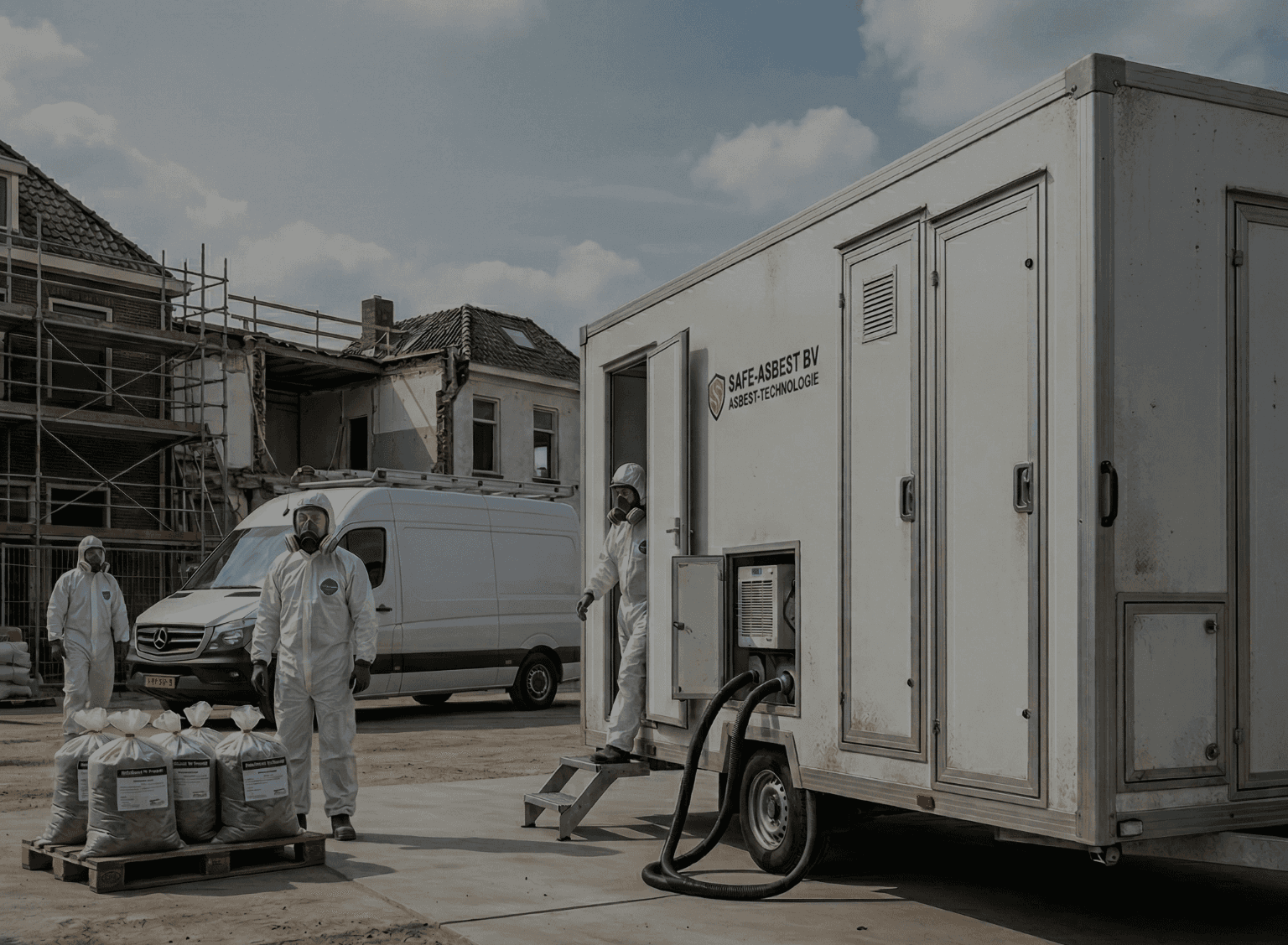 Stylish woman in a gray athletic outfit and headband standing confidently in a stadium, surrounded by empty blue seats and overhead steel beams.