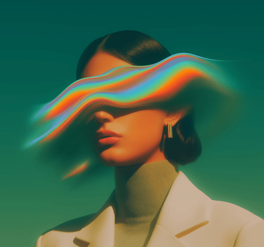 Surreal Light Portrait Image