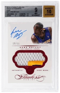 Graded Kobe Bryant autographed card in a slab
