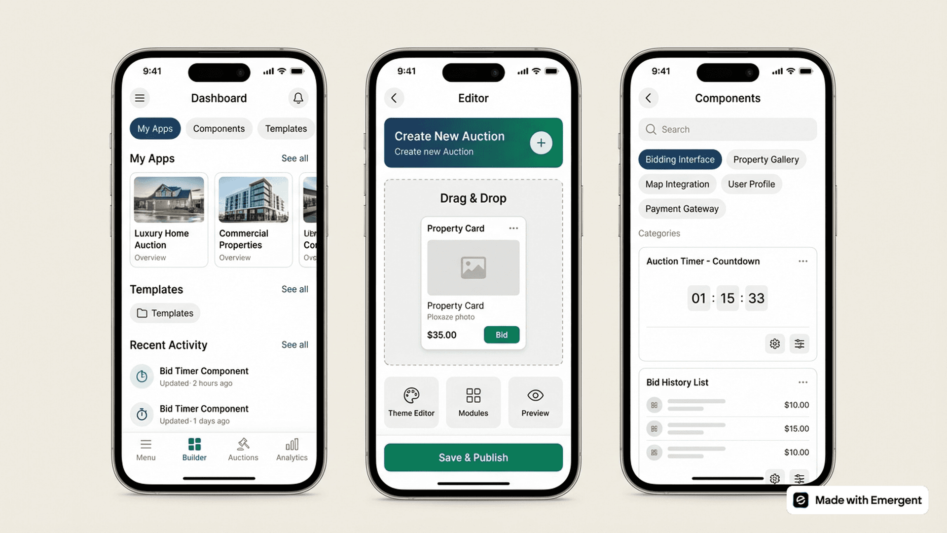 Real Estate Auction App Made With Emergent
