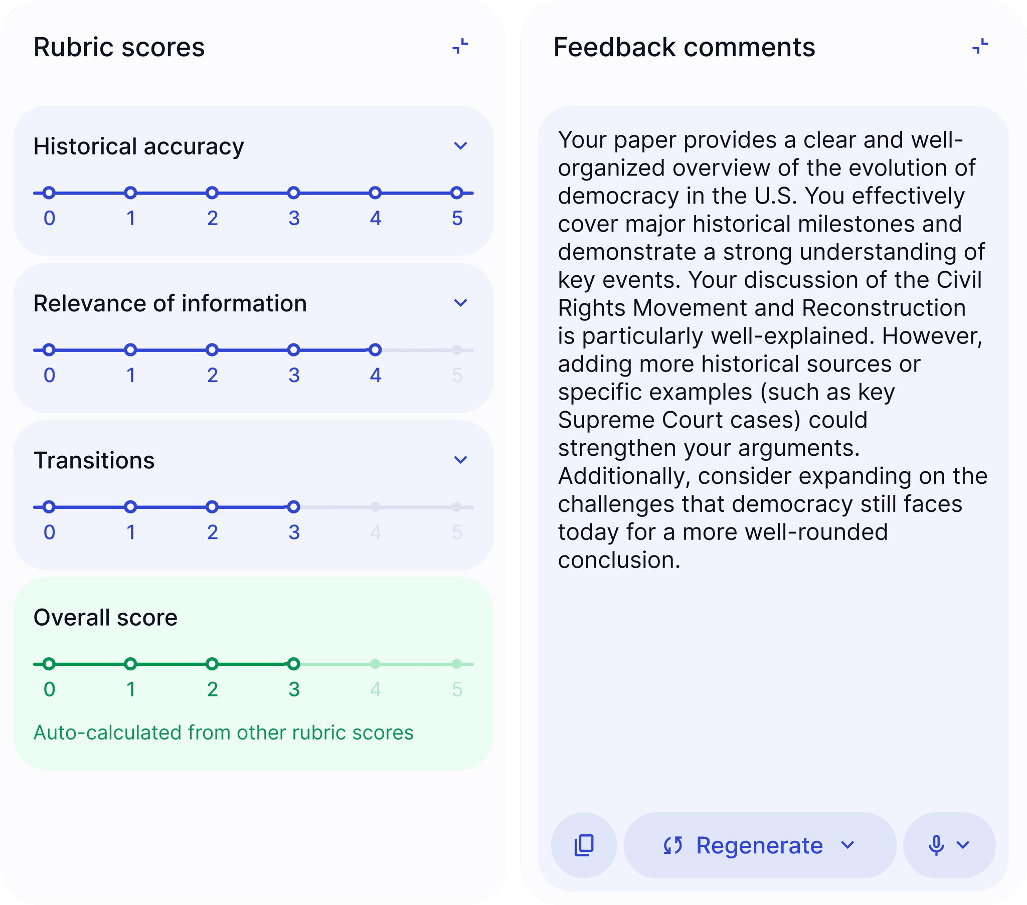 The image displays a text document with two columns: one for headings and another for detailed content.