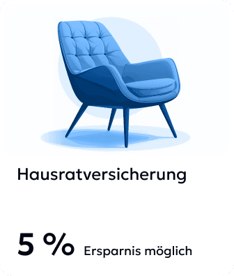 Illustration für die Hausratversicherung, die einen Sessel zeigt