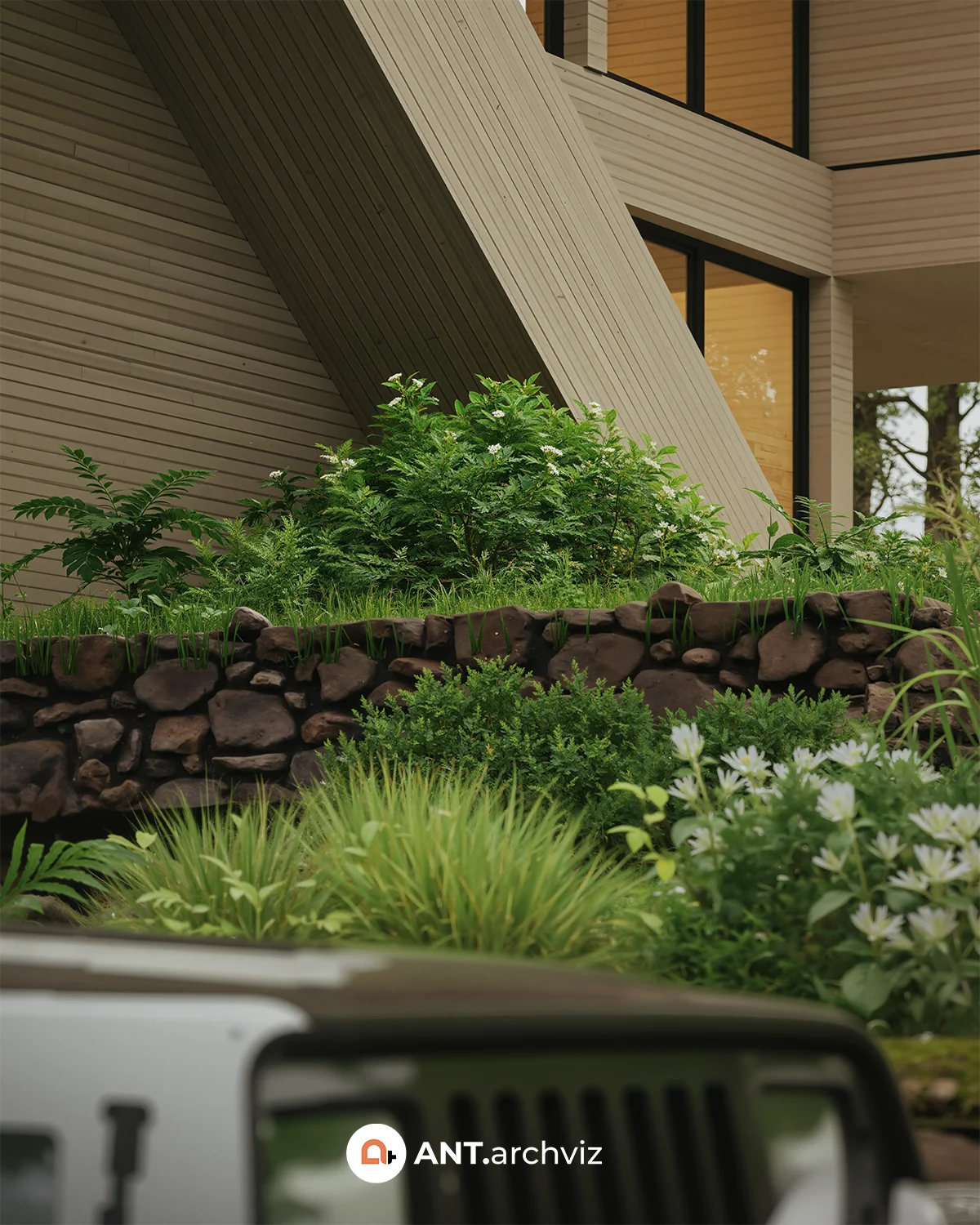 Hillside Timber House