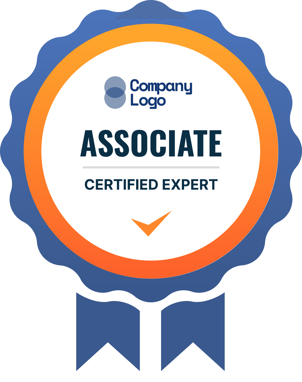 Wauld - Simple and traditional blue and orange badge template