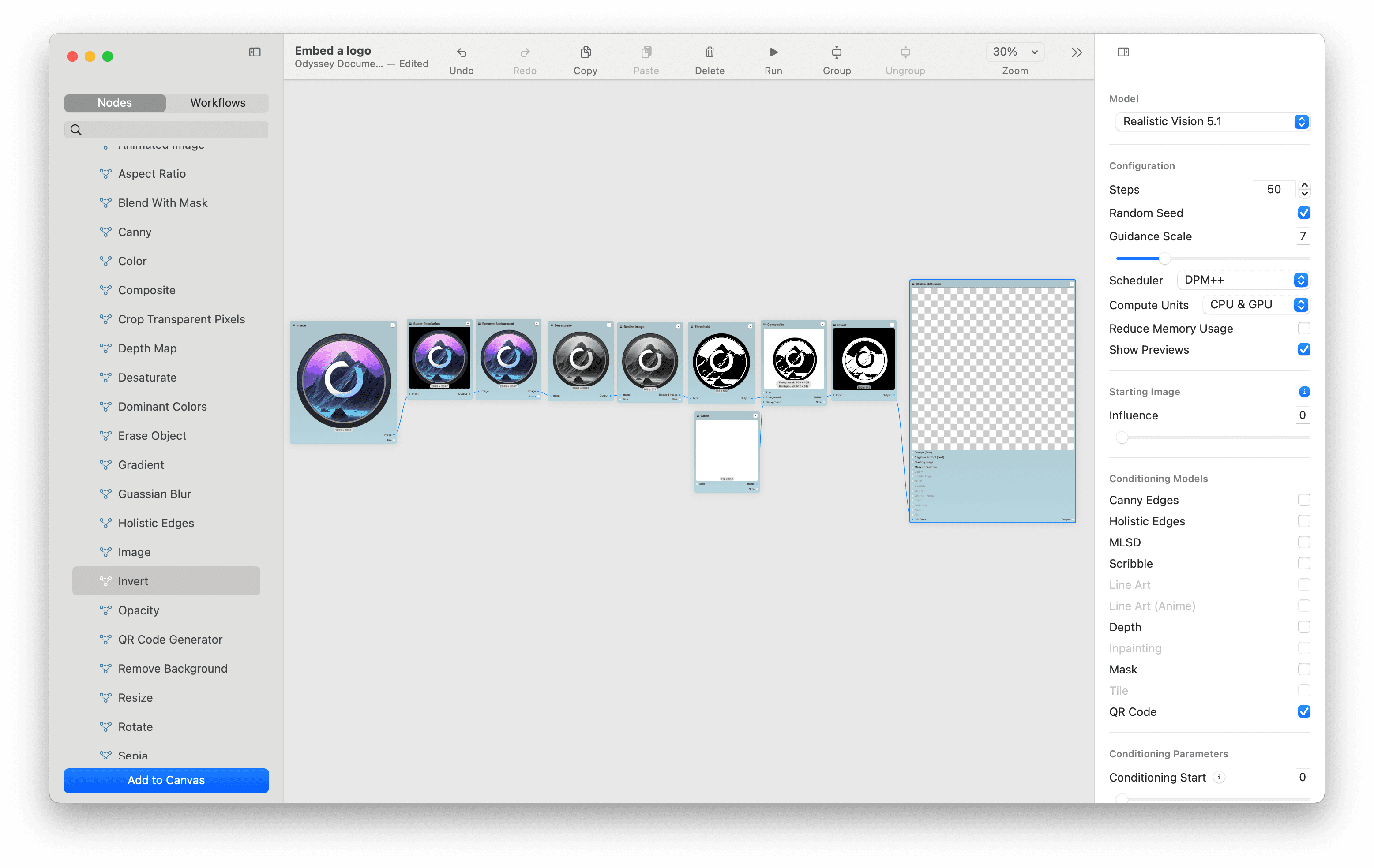 Connecting a logo to Stable Diffusion with Odyssey