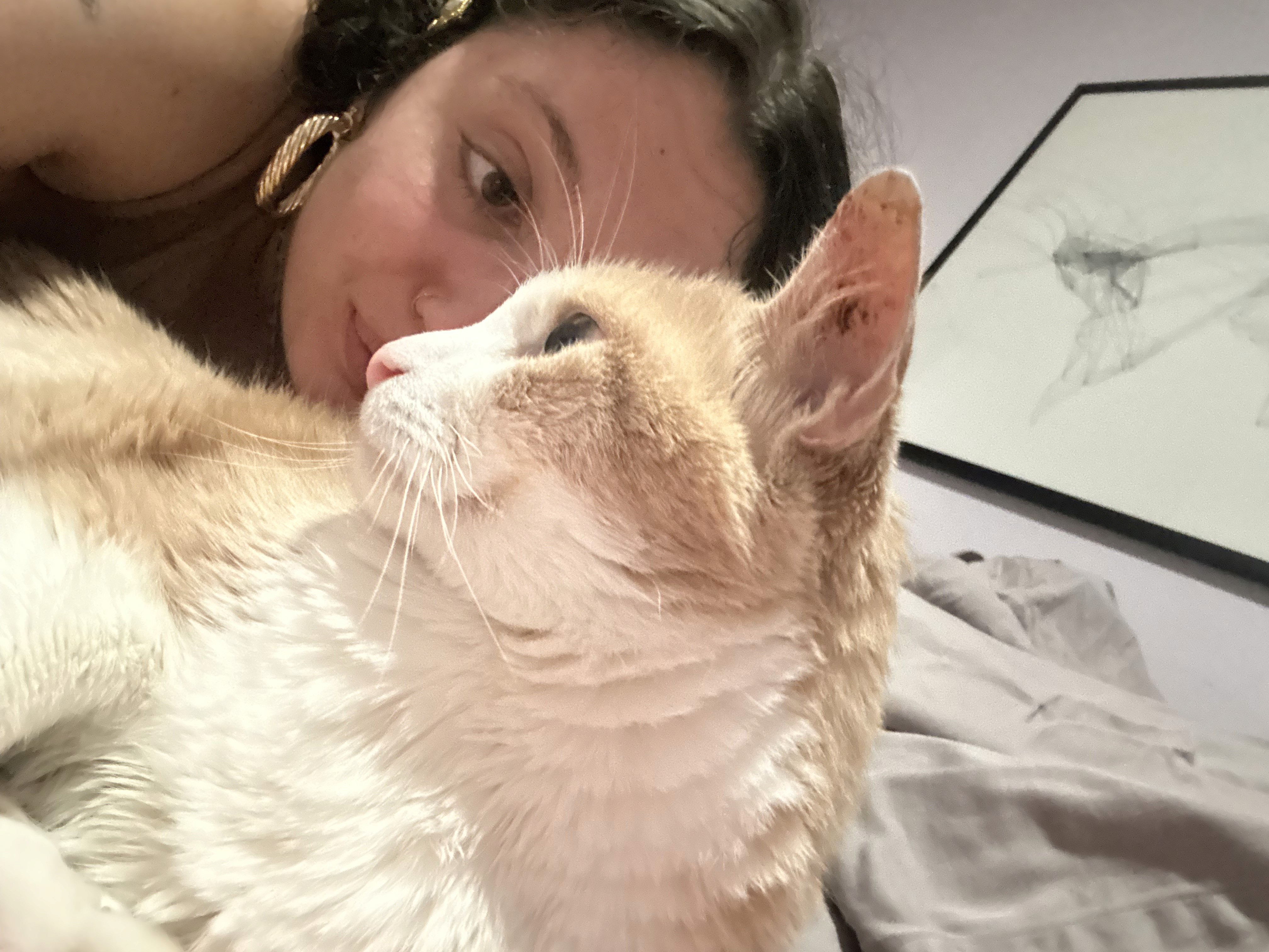 Kathryn with a cat