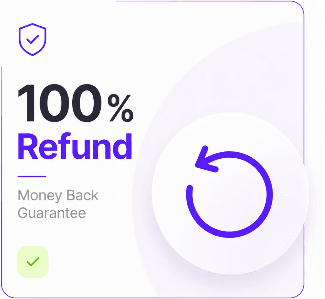 100% money back guarantee