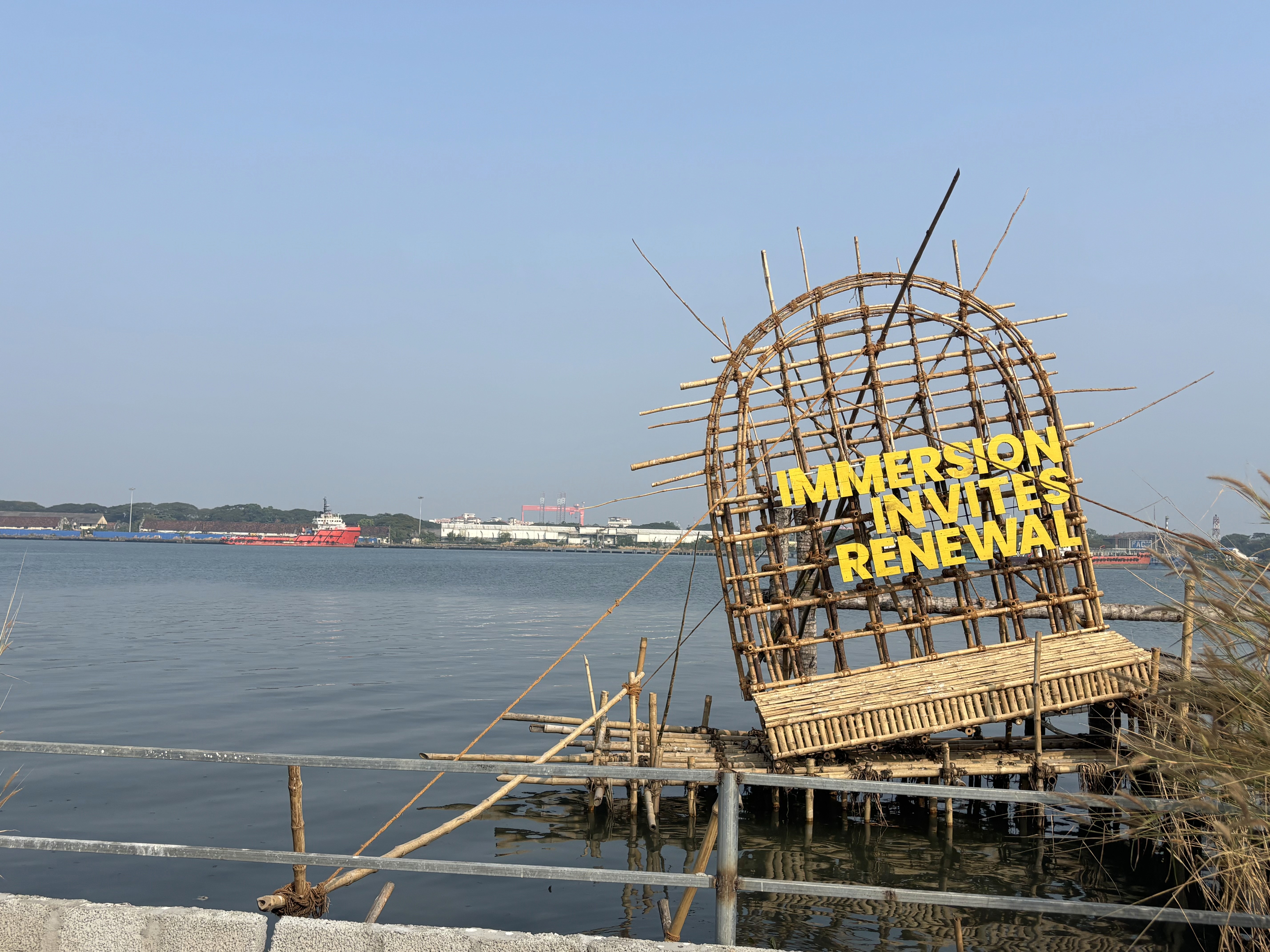 Bamboo art installation, Kochi, India
