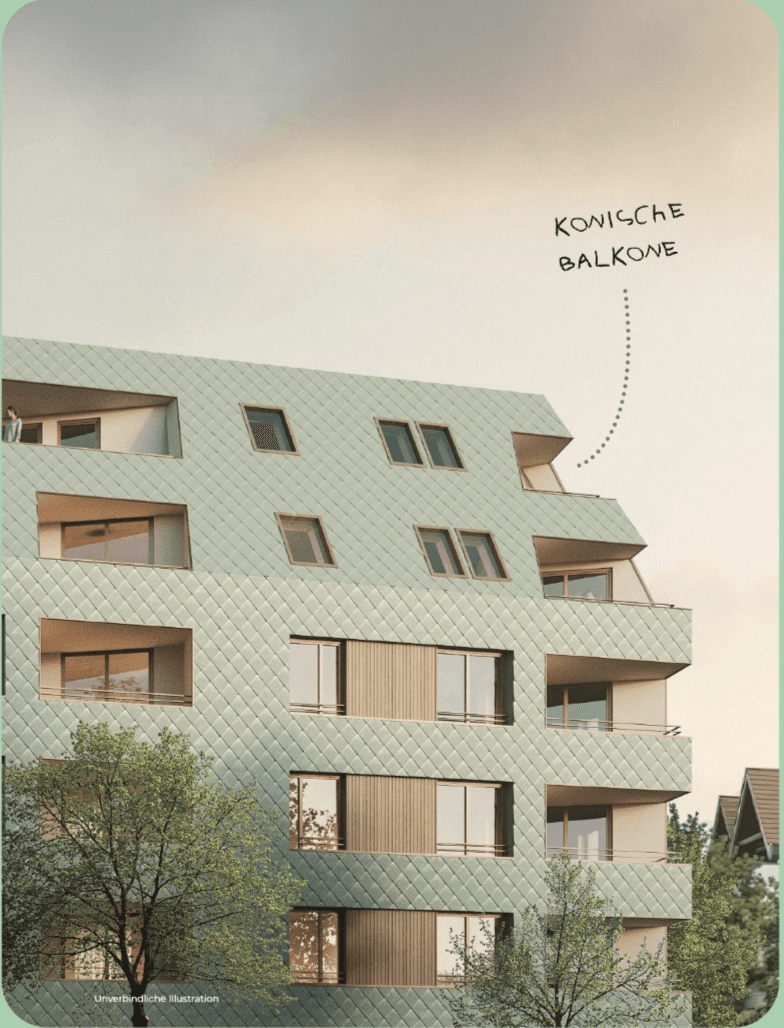 a corner of a room with a chair and paintings