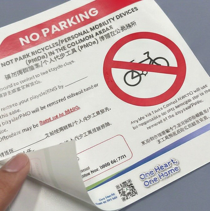 VisualTell White PP Sticker