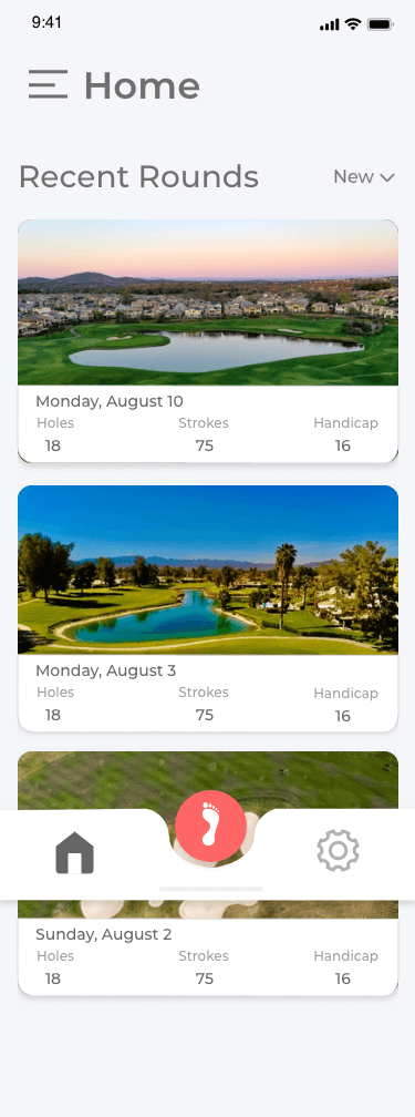 Screen design displayed in a mockup