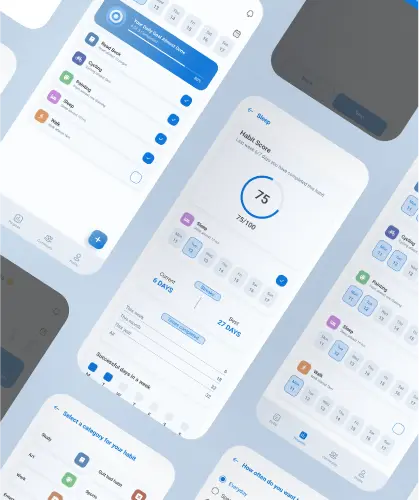 Habit tracker UI design