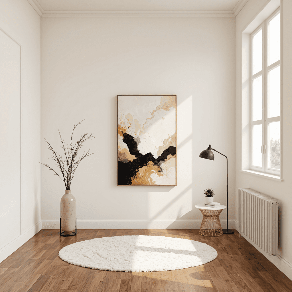 product photography of canvas painting