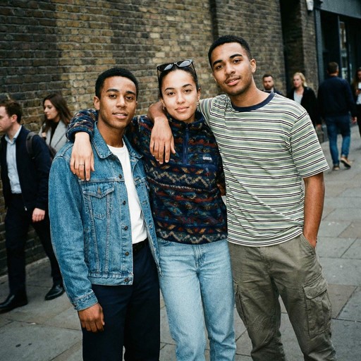 Portrait of young friends hanging out whilst saving money into SIPP pension