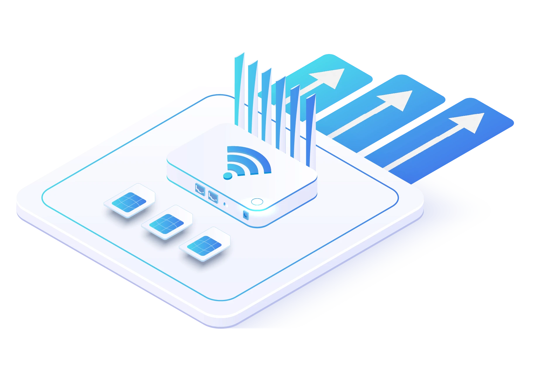 Cellular Bonding Router with build-in SIMs