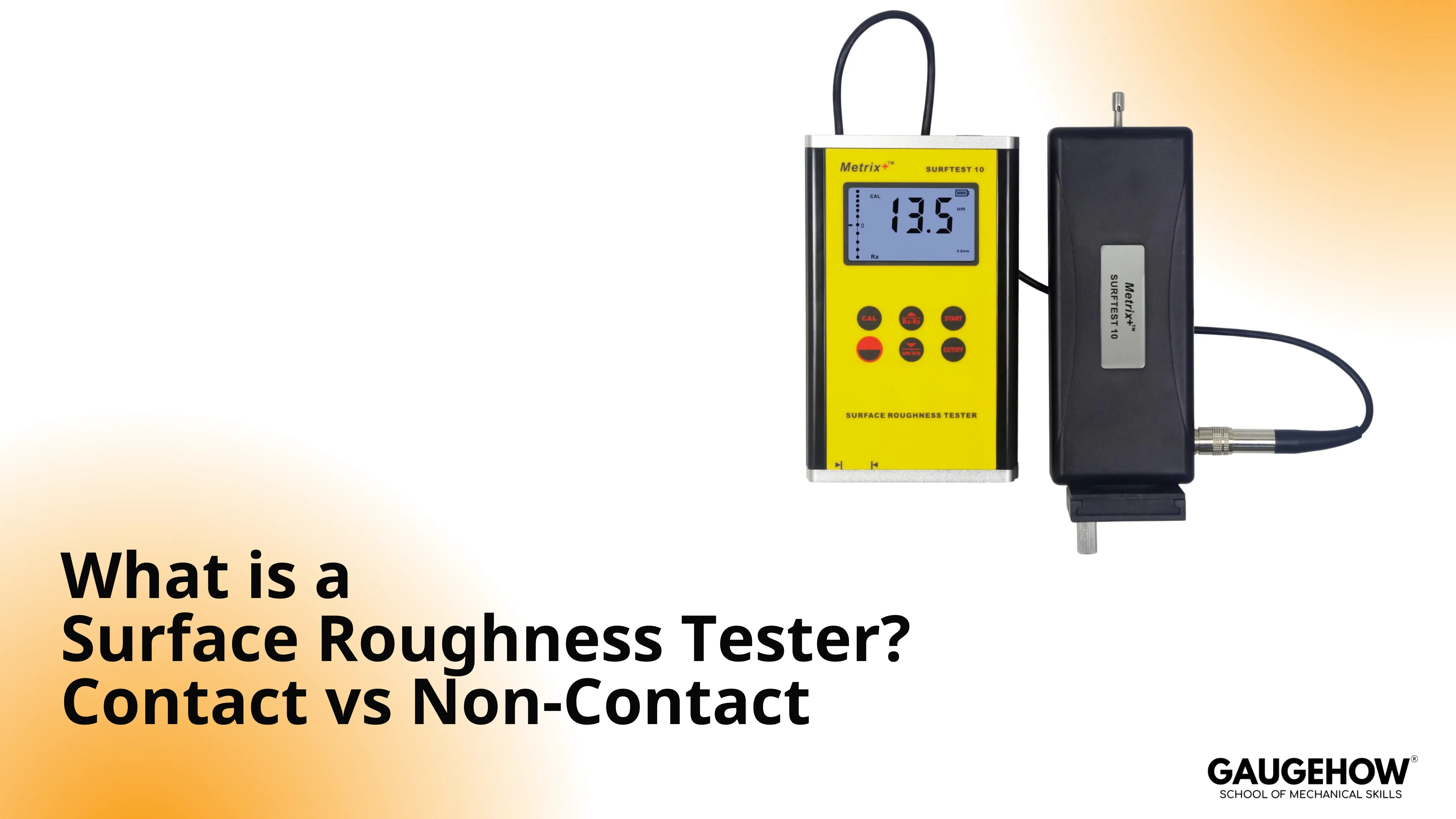 Surface roughness tester with probe for contact measurement