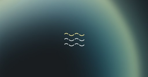 A icon with four wavy lines on a dark background