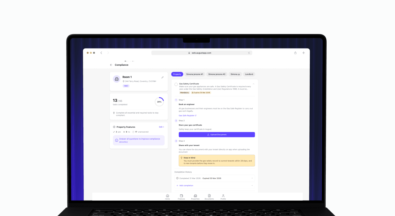August Compliance feature
