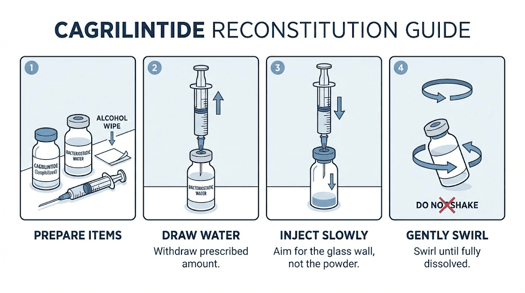 How to reconstitute cagrilintide peptide step by step guide