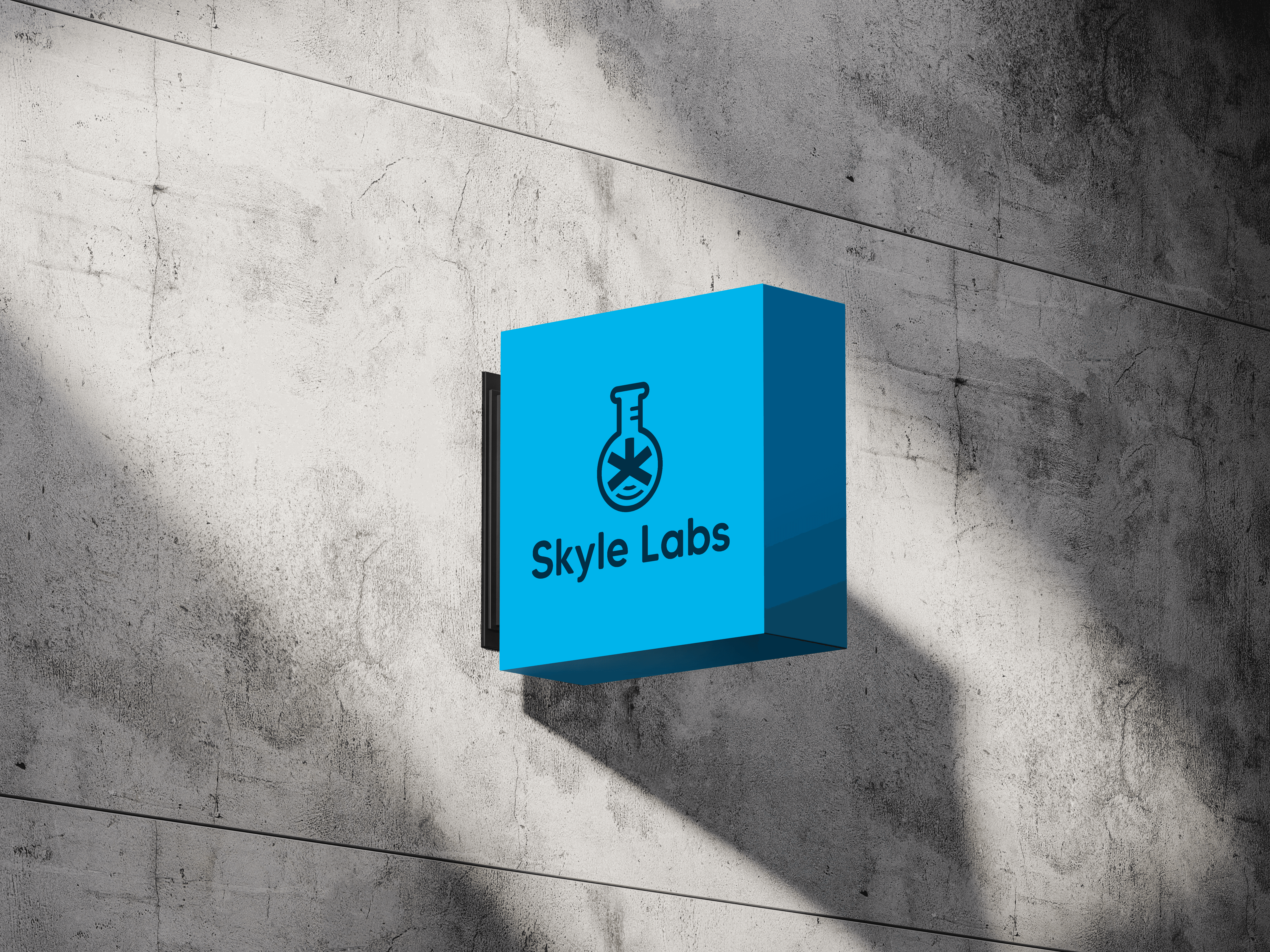 Signage mockup of Skyle Labs