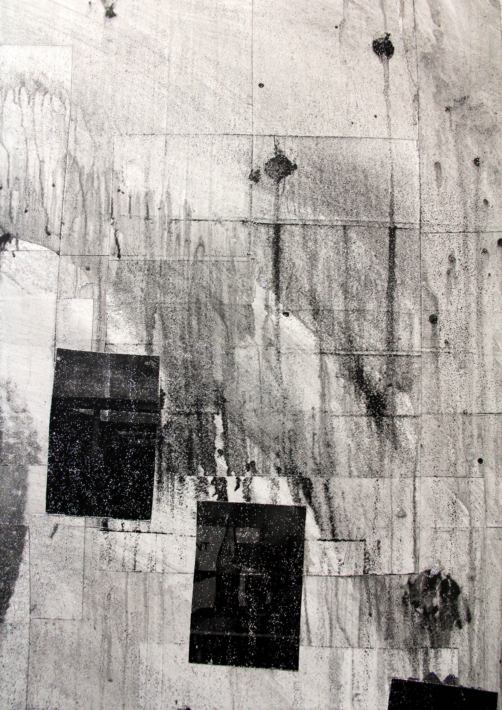Nicholas Cheveldave artwork collage on canvas