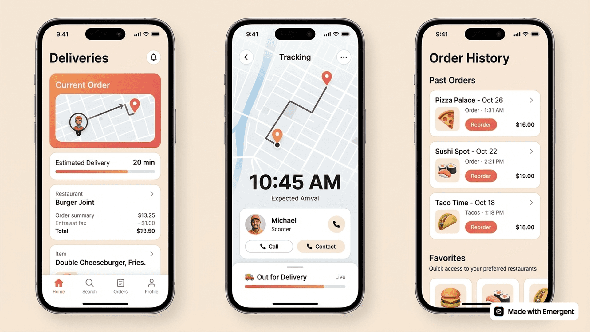 Delivery App Made with Emergent