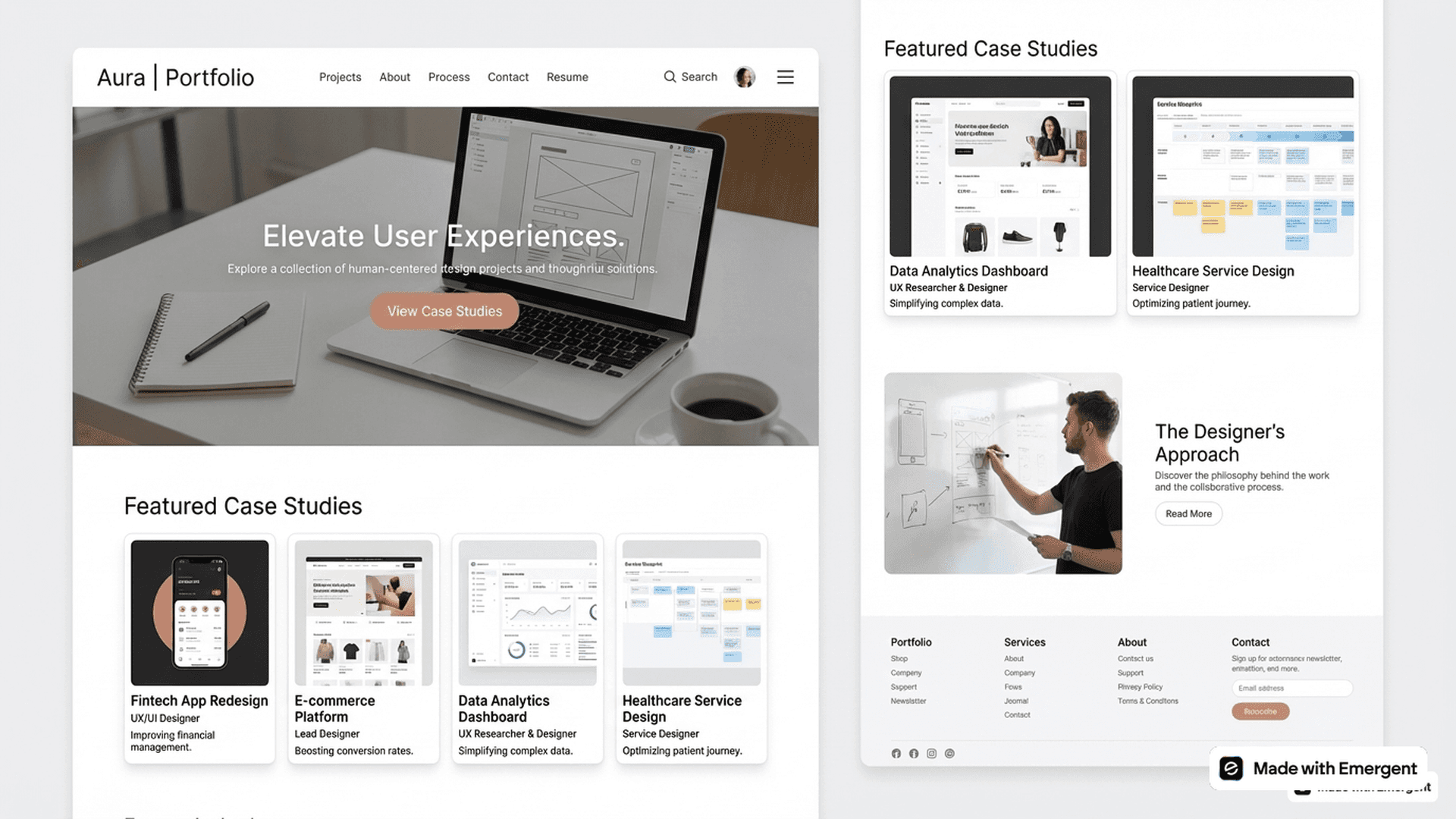 UX Portfolio Website Made with Emergent