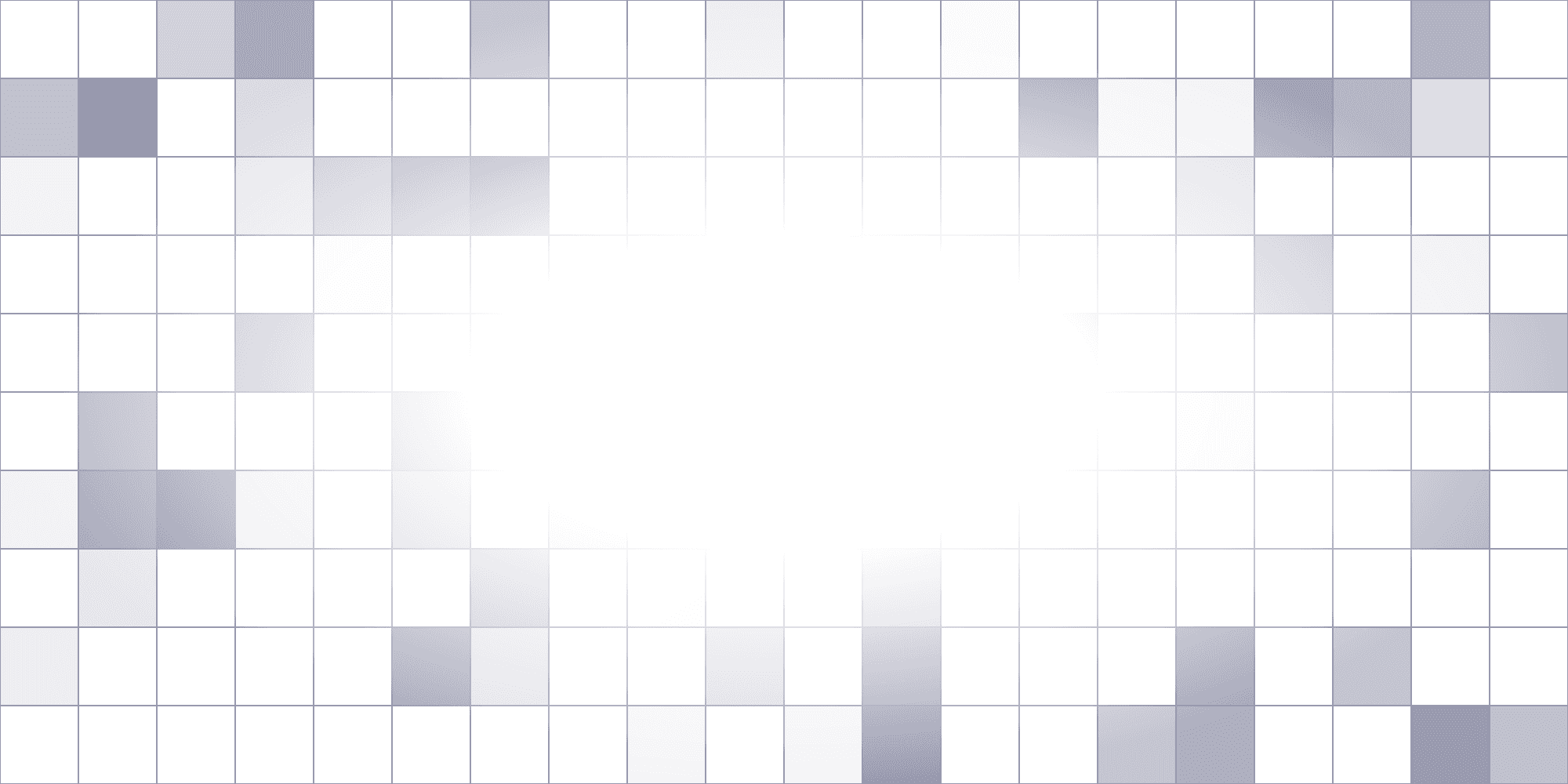 Motif bleu abstrait avec carreaux superposés et espace central clair.