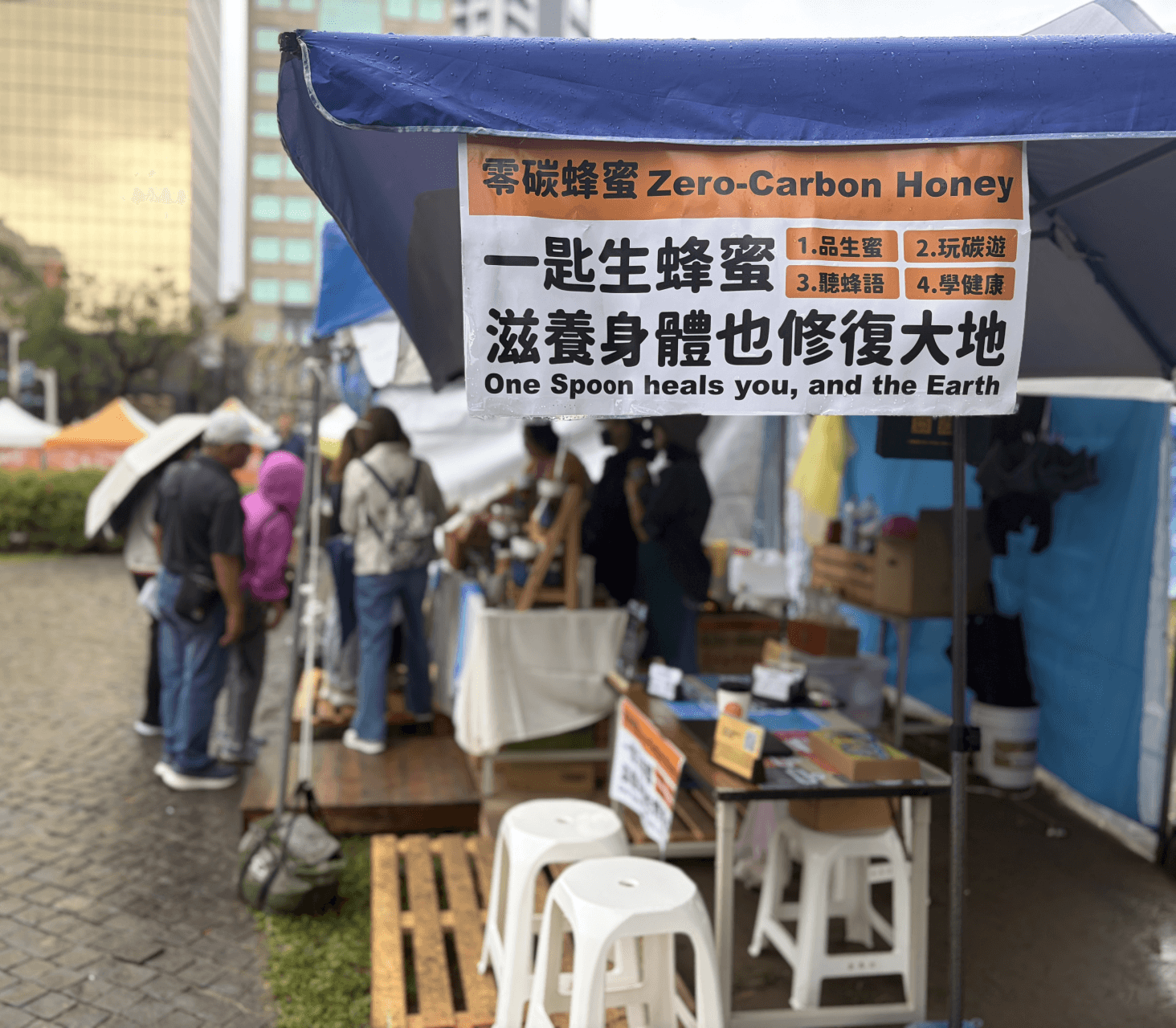A man stading with Surfboard