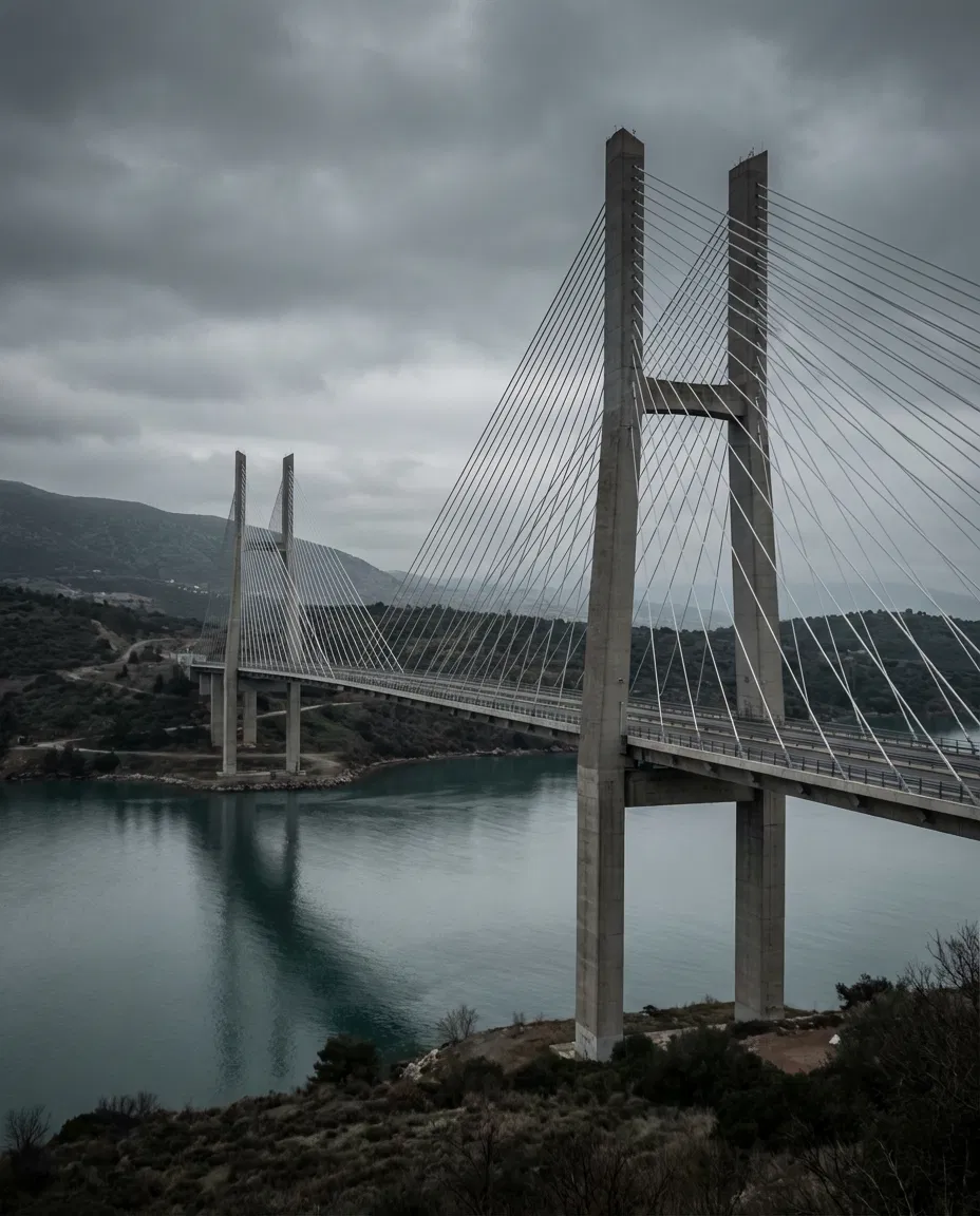 High Bridge of Chalkida on a quiet day