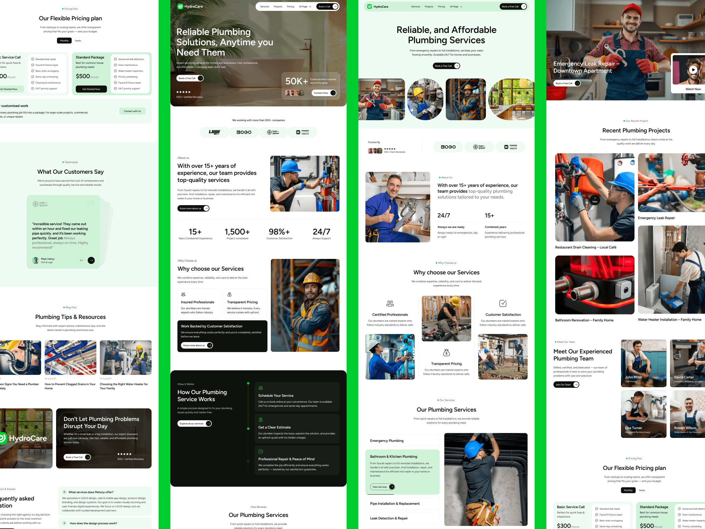 webflow plumbing template