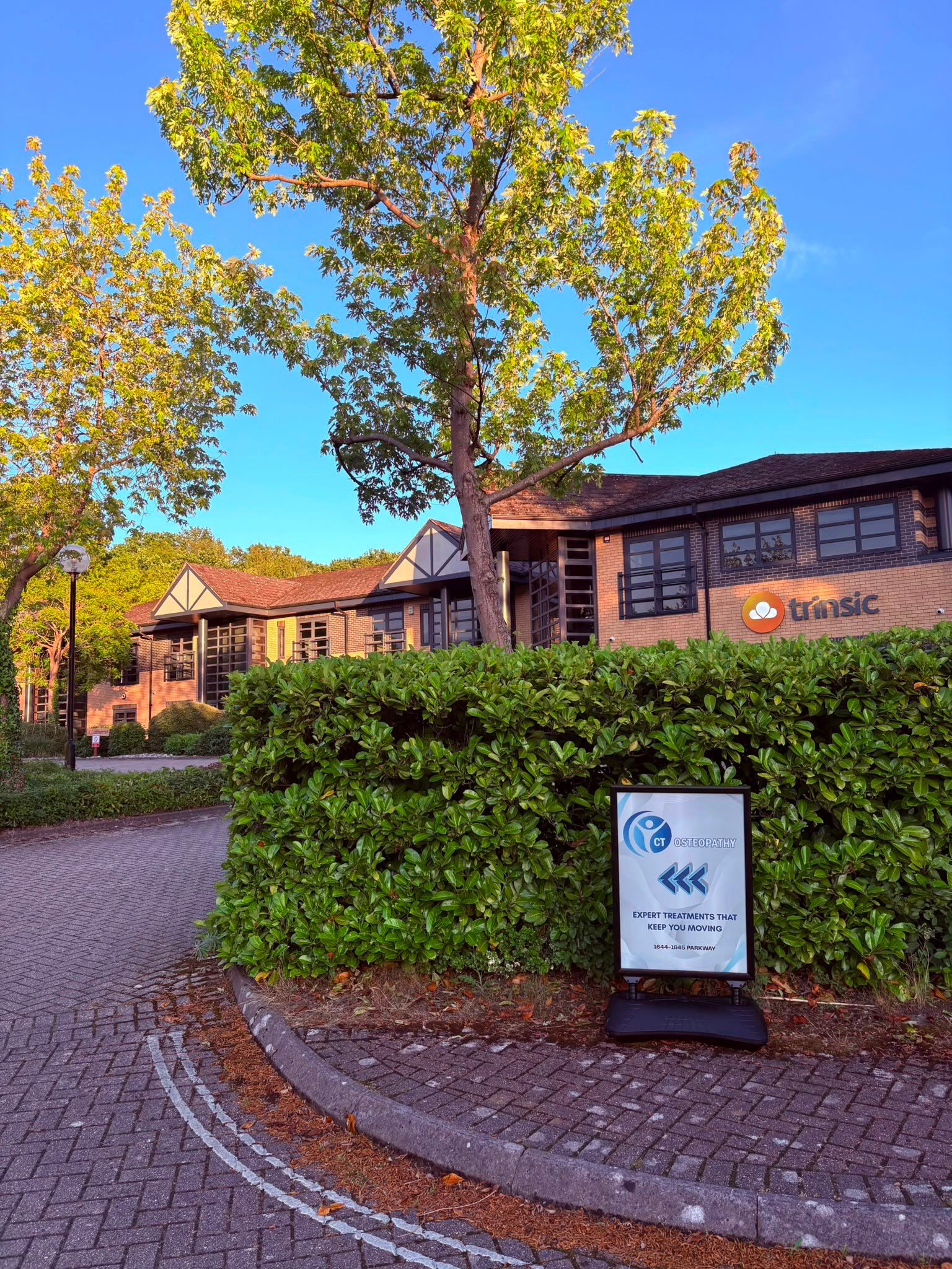 CT Osteopathy clinic at Solent Business Park, Whiteley