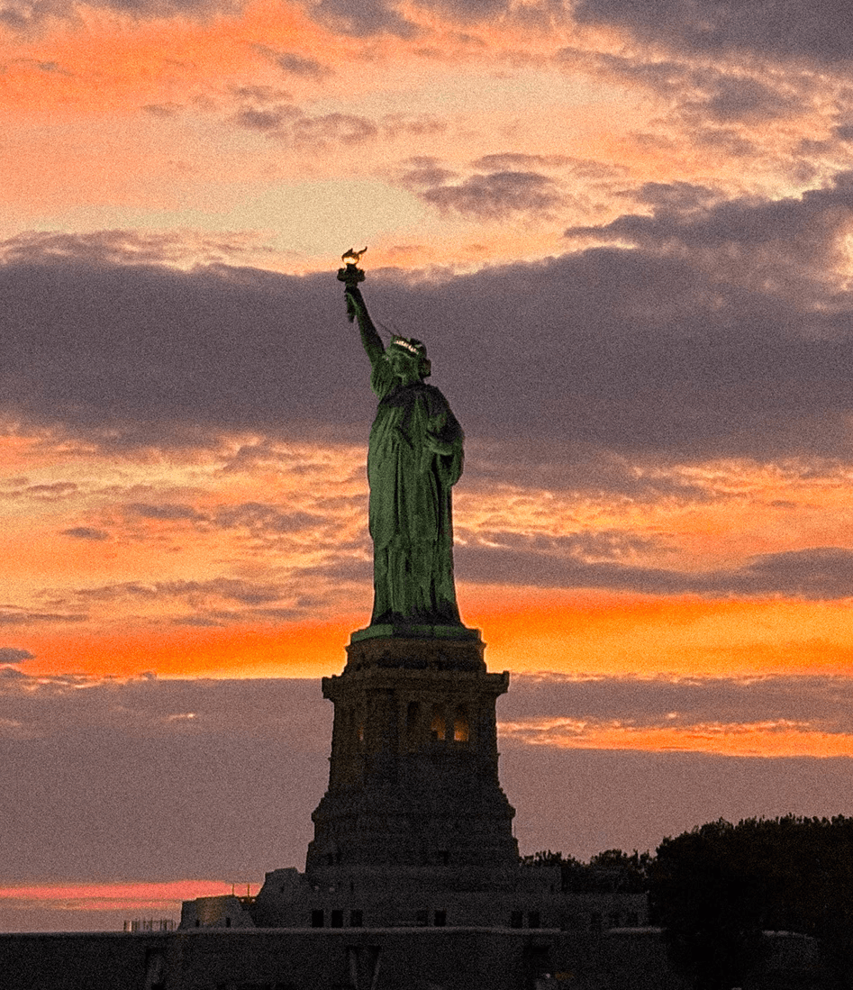 abstract orange butterfly with a light blue background
