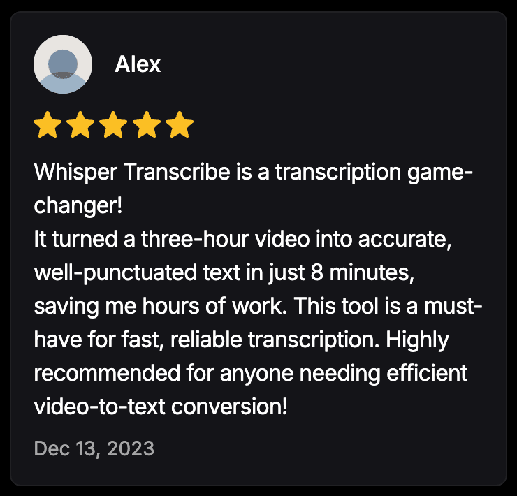 WhisperTranscribe Review