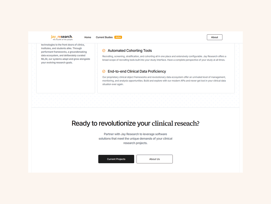 A screenshot from a website header