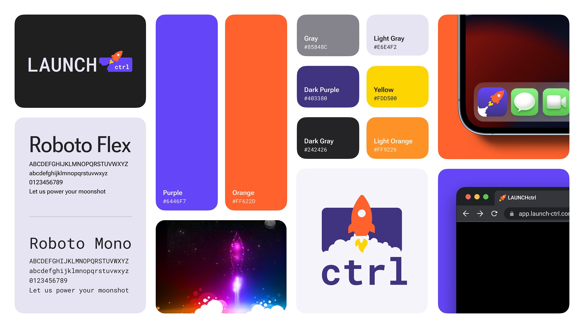 LAUNCHctrl brand mood board