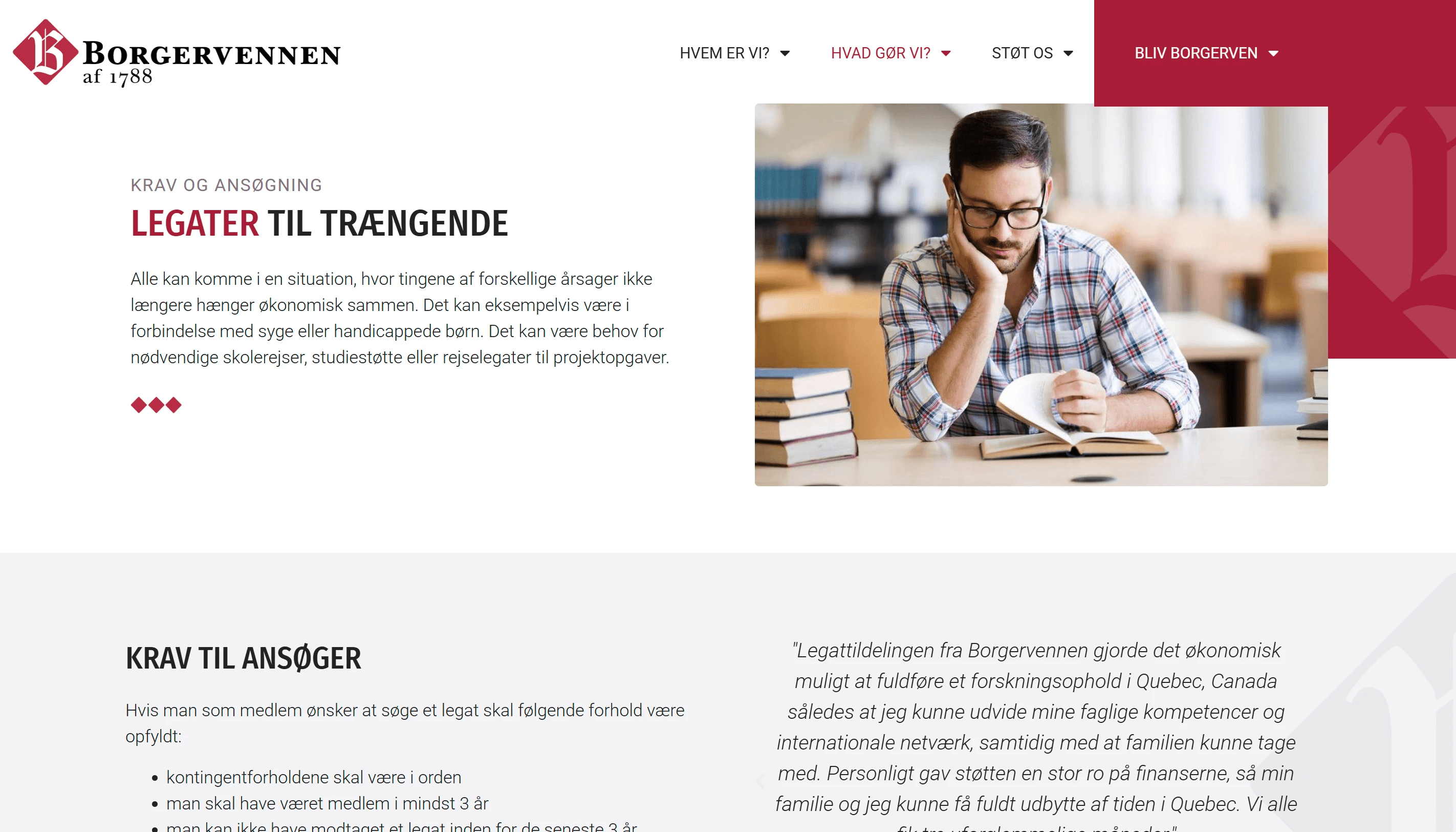 Borgervennen legat side