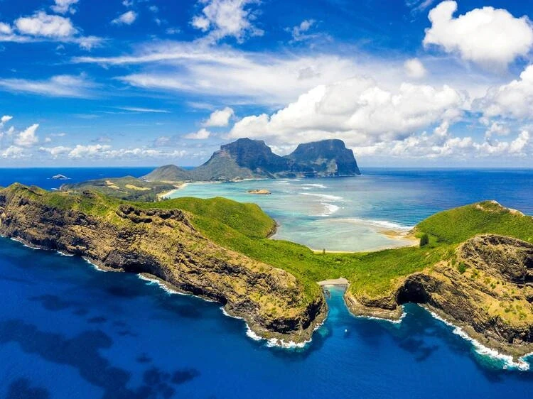 Scenic island ocean view