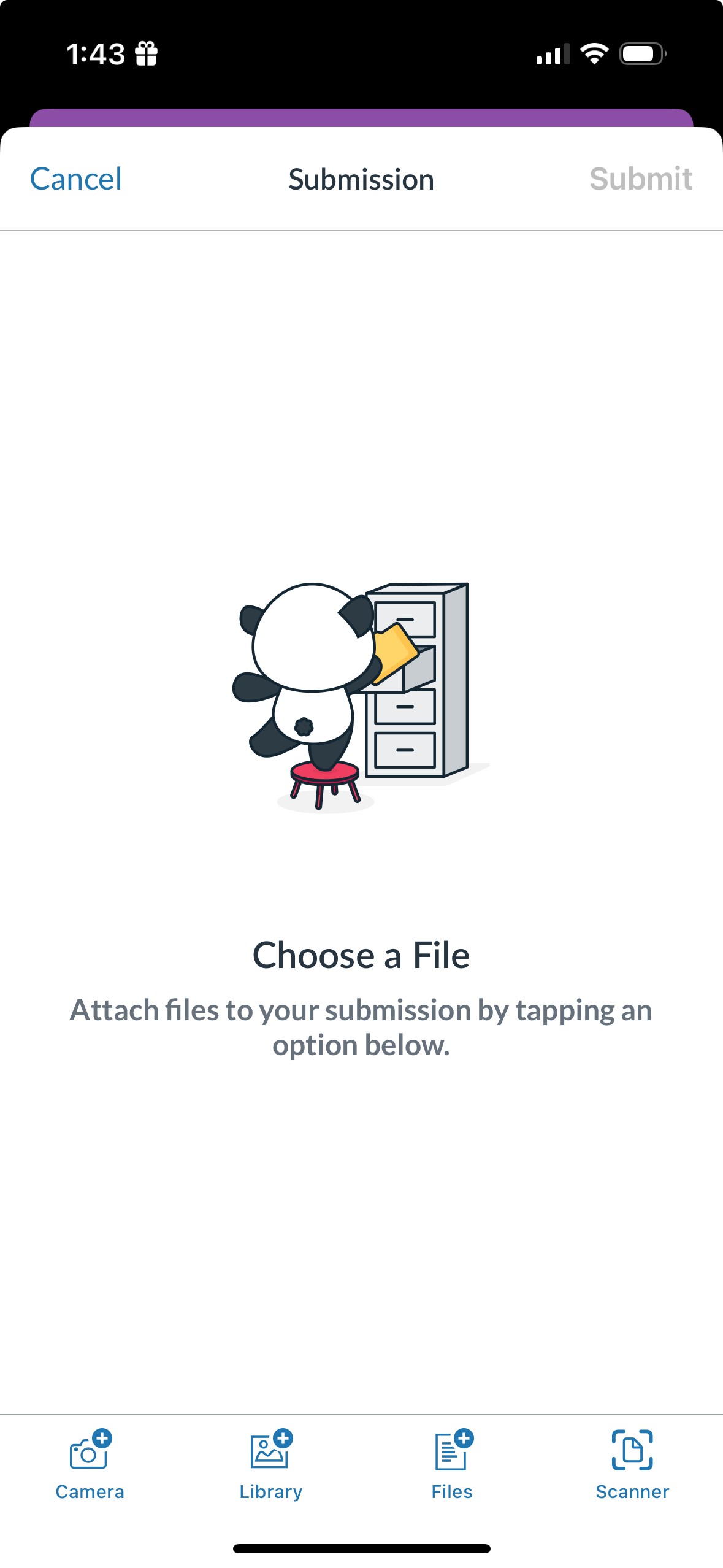 Current Canvas dashboard page