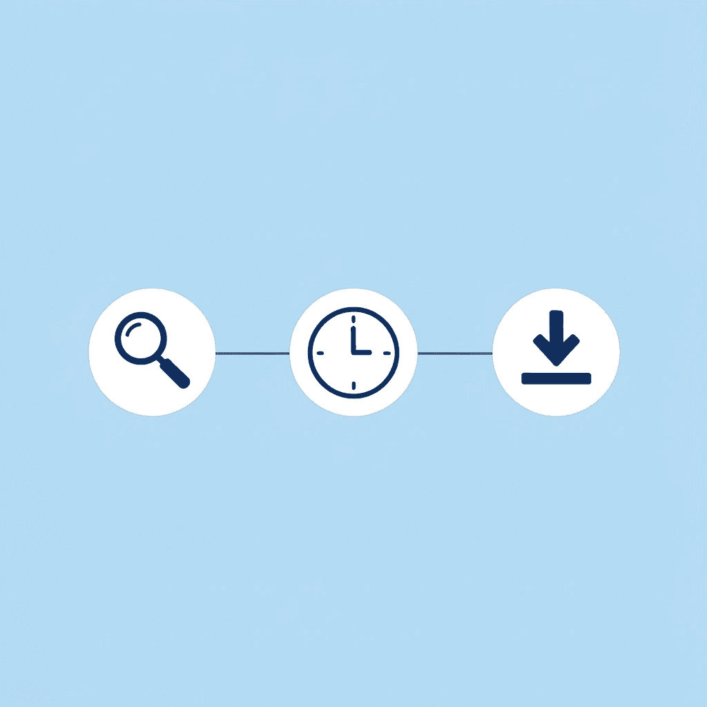 Timeline showing the daily time spent searching for information already available