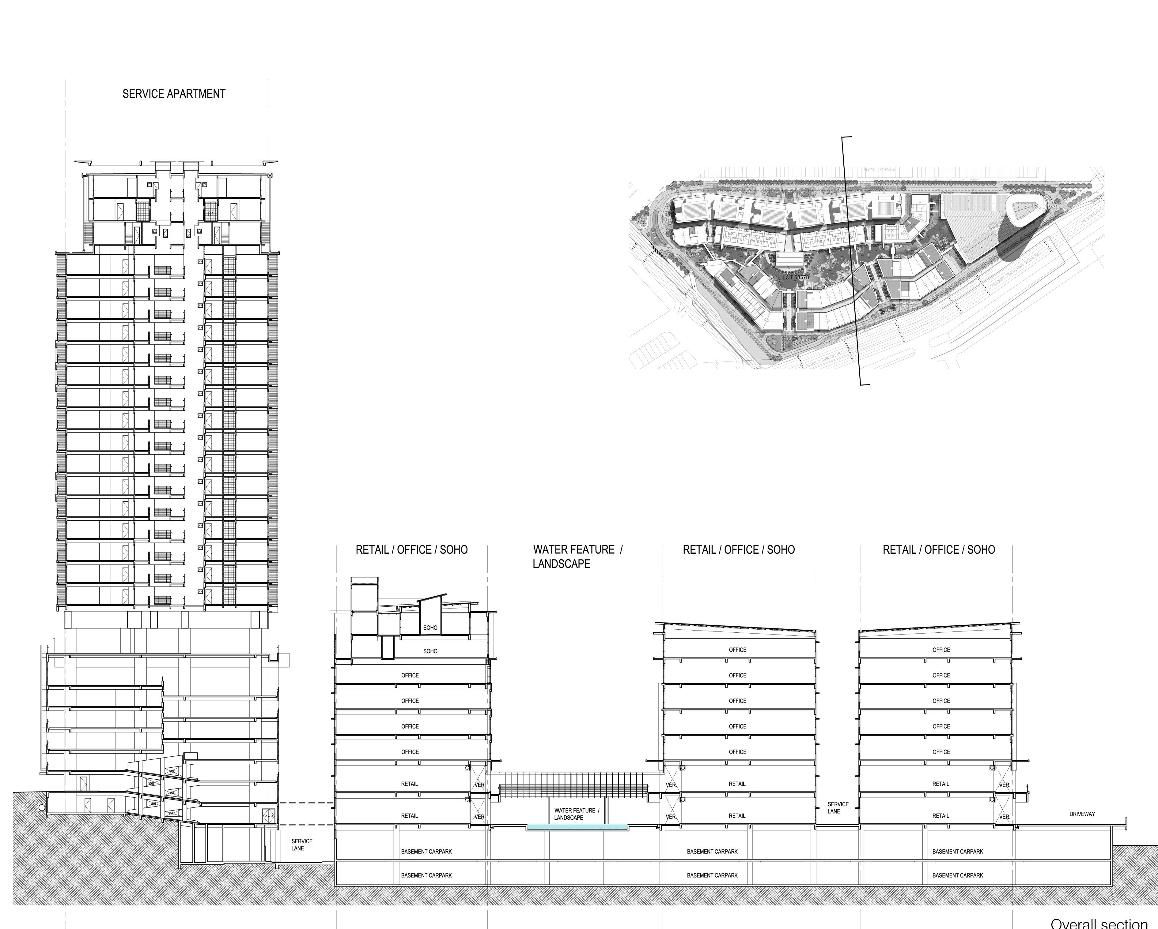 Architectural drawing of Setia Walk project by Asima Architects